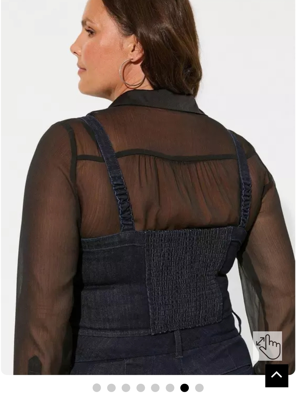 torrid dark indigo denim bustier crop top - Picture 4 of 6